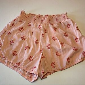 Old Navy pink floral pajama shorts size S